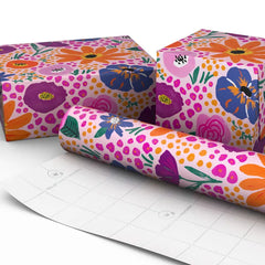 Garden Stroll Floral Wrapping Paper Roll, 20 sq. ft.