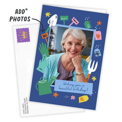 Beautiful Garden Wishes Custom Birthday Card