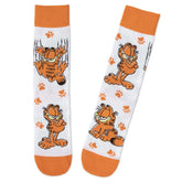 Garfield Poses and Paw Prints Novelty Crew Socks