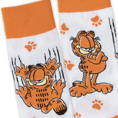 Garfield Poses and Paw Prints Novelty Crew Socks