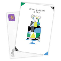 Modern Cake Custom Birthday Card