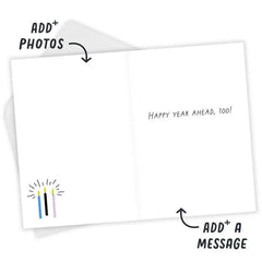 Modern Cake Custom Birthday Card