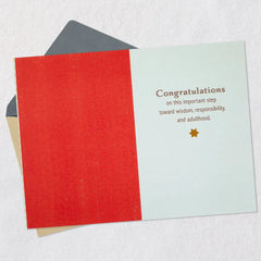Wisdom, Responsibility and Adulthood Bar Mitzvah Card