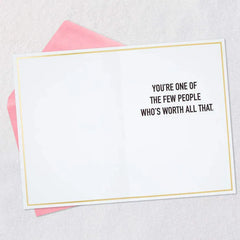 You're Worth Interacting With Humans Funny Birthday Card