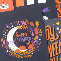 Tricks and Treats Assorted Blank Halloween Cards, Pack of 36