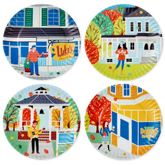 Gilmore Girls Stars Hollow Appetizer Plates, Set of 4