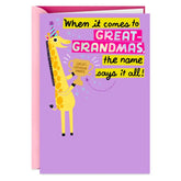 Your Name Says It All Birthday Card for Great-Grandma