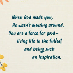 You Make the World Brighter Religious Birthday Card for Her