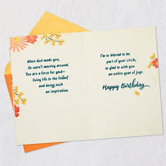 You Make the World Brighter Religious Birthday Card for Her