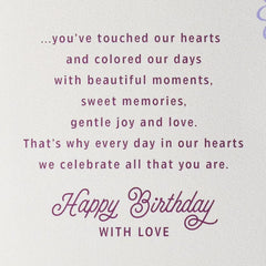 You've Touched Our Hearts Birthday Card for Granddaughter