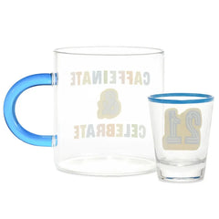 Glass 21st Birthday Mug and Shot Glass Bundle