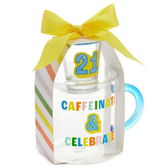 Glass 21st Birthday Mug and Shot Glass Bundle