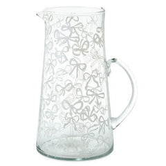Lacey Chabert Collection Bow Illustrated Glass Pitcher, 45 oz.