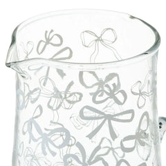 Lacey Chabert Collection Bow Illustrated Glass Pitcher, 45 oz.