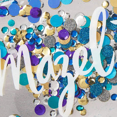 Mazel Tov Confetti Blank Congratulations Card