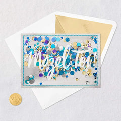 Mazel Tov Confetti Blank Congratulations Card