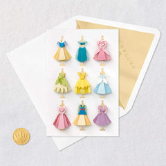 Disney Princess Dresses Blank Card