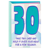 Glittery Numbers Funny 30th Birthday Card