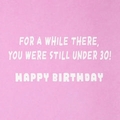 Glittery Numbers Funny 30th Birthday Card