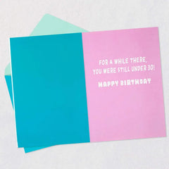Glittery Numbers Funny 30th Birthday Card