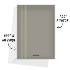 Gold Arches on Gray Wedding Thank-You Card