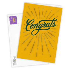 Gold Burst Custom Congratulations Card