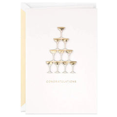 Cheers to a Lifetime of Happiness Wedding Card