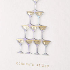 Cheers to a Lifetime of Happiness Wedding Card