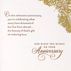 God's Gift of Enduring Love Religious 50th Anniversary Card for Couple