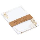 Gold Floral Swags on White Flat Blank Notes, Pack of 10