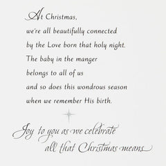 Gold Foil Nativity Boxed Christmas Cards, Pack of 16