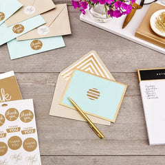 Gold Foil Thank-You Sticker Seals, 10 sheets