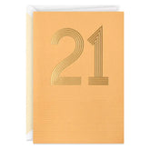 Here's to You! 21st Birthday Card