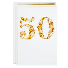 Fifty Years of Love 50th Anniversary Card for Couple