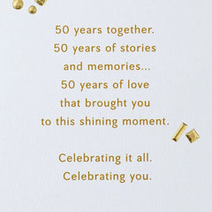 Fifty Years of Love 50th Anniversary Card for Couple