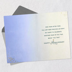Celebrating Your Love Story Anniversary Card for Granddaughter and Spouse