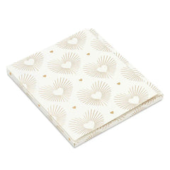 4.6" Gold Hearts on White Gift Card Holder Box