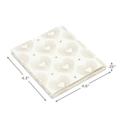 4.6" Gold Hearts on White Gift Card Holder Box