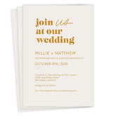 Join Us Modern Minimal Wedding Invitation