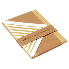 Gold Metallic Designed Envelopes, Pack of 10