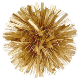Gold Metallic Pom-Pom Gift Bow, 5.5"