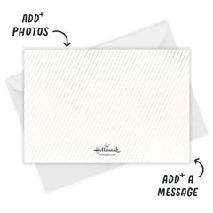 Gold Peace and Love Flat Holiday Photo Card