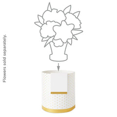 Build-a-Bouquet Gold Polka Dots Pop-Up Paper Vase With Mini Card