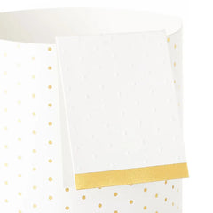 Build-a-Bouquet Gold Polka Dots Pop-Up Paper Vase With Mini Card