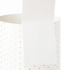 Build-a-Bouquet Gold Polka Dots Pop-Up Paper Vase With Mini Card