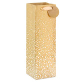 13" Gold Sparkle Wine Gift Bag
