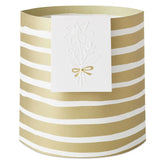 Build-a-Bouquet Gold Stripes Pop-Up Paper Vase With Mini Card