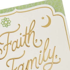 Faith, Family, Love Eid Card