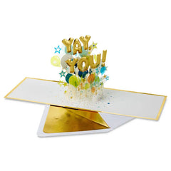 Yay You Balloons Pop-Up Congratulations Card