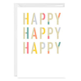 Happy Happy Happy Birthday Photo Card